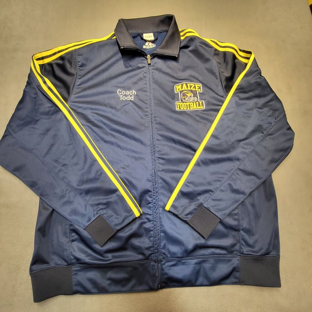 Adidas Michigan Wolverines Jacket Mens 2XL Coach Todd Maize Football Full Zip